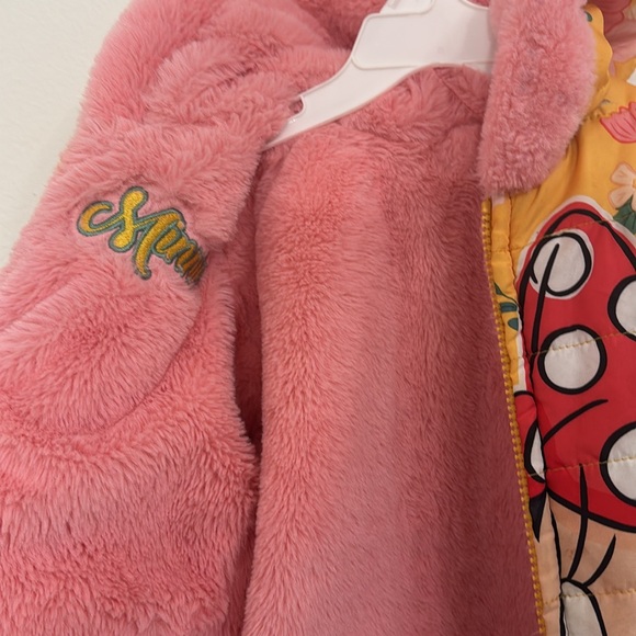DISNEY Minnie Mouse Hooded Jacket Reversible Size 2T - Picture 3 of 7
